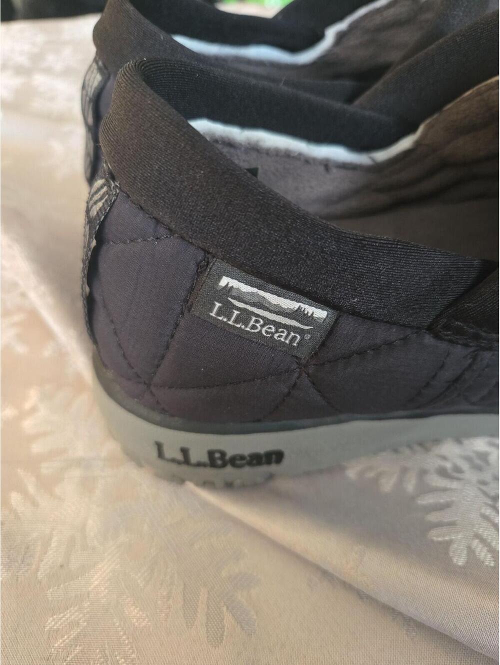 L.L. Bean Women's Quilted Mountain Slippers Black Size 7 Medium - Picture 4 of 6